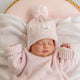 Blush Pink Organic Baby Knit Beanie - Thumbnail 1
