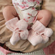 Blush Pink Organic Cotton Knit Booties - Thumbnail 1