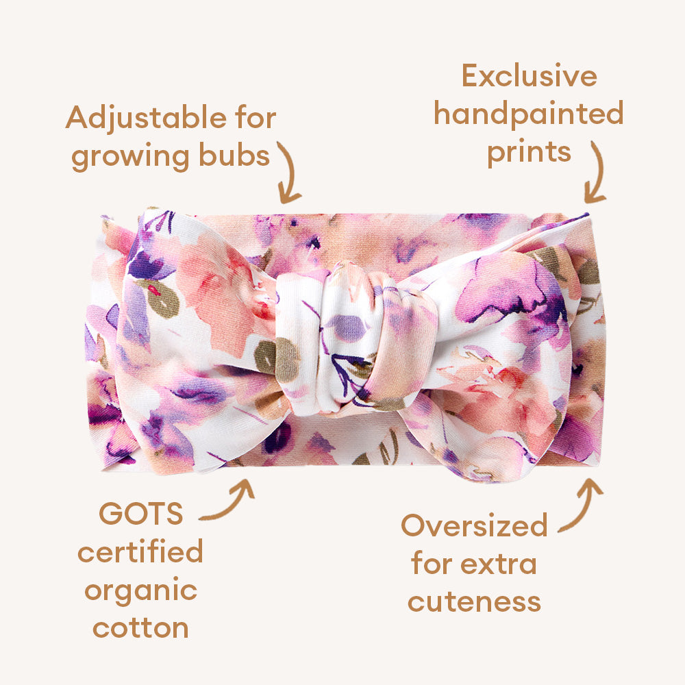 Blushing Beauty Organic Oversized Bow - View 5