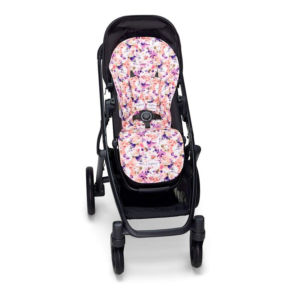 Bundle - Blushing Beauty Pram Liner & Strap Cover Set - View 4