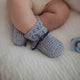 Blue Merino Wool Bonnet & Booties - Thumbnail 6