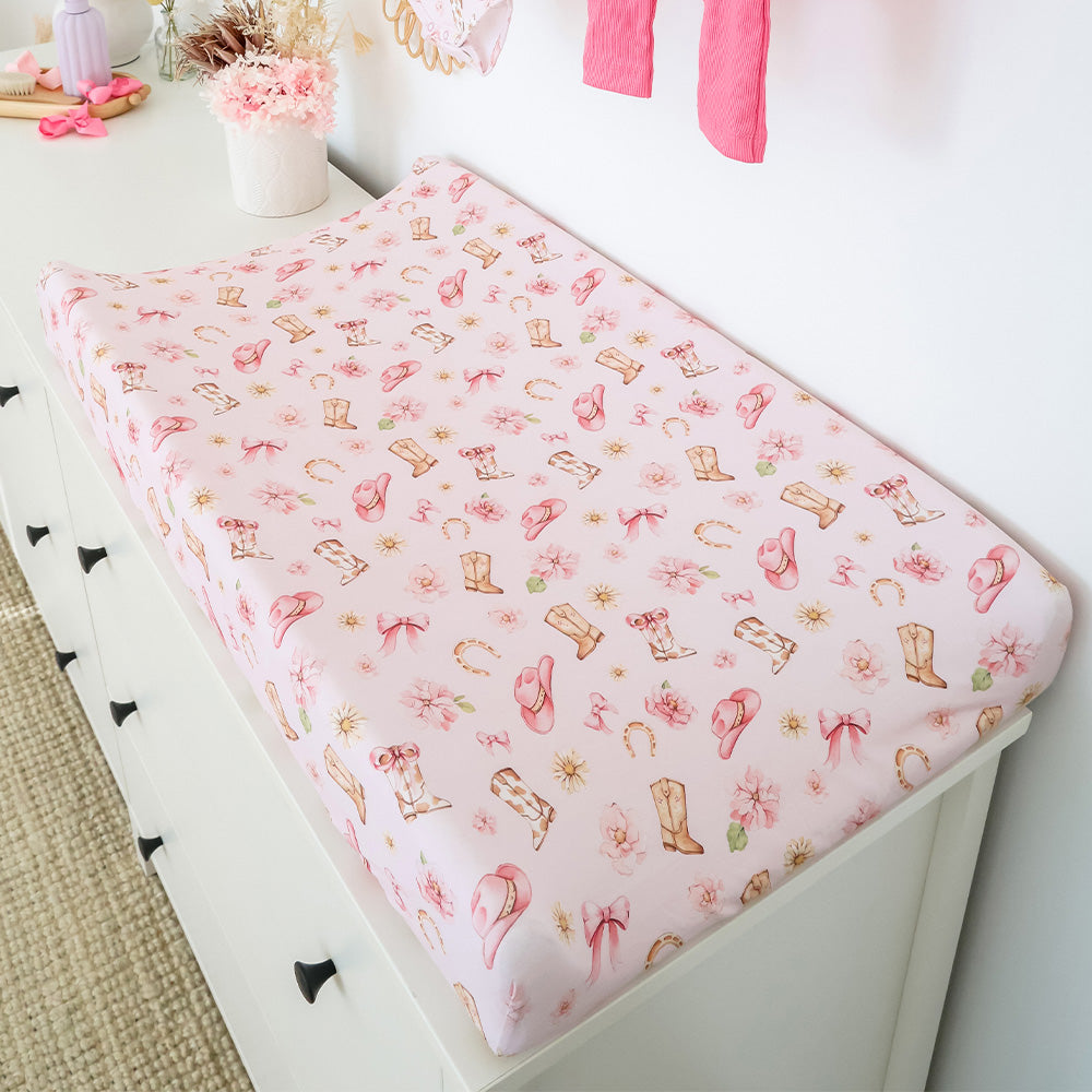 Boots & Bows Organic Bassinet Sheet / Change Pad Cover - View 9