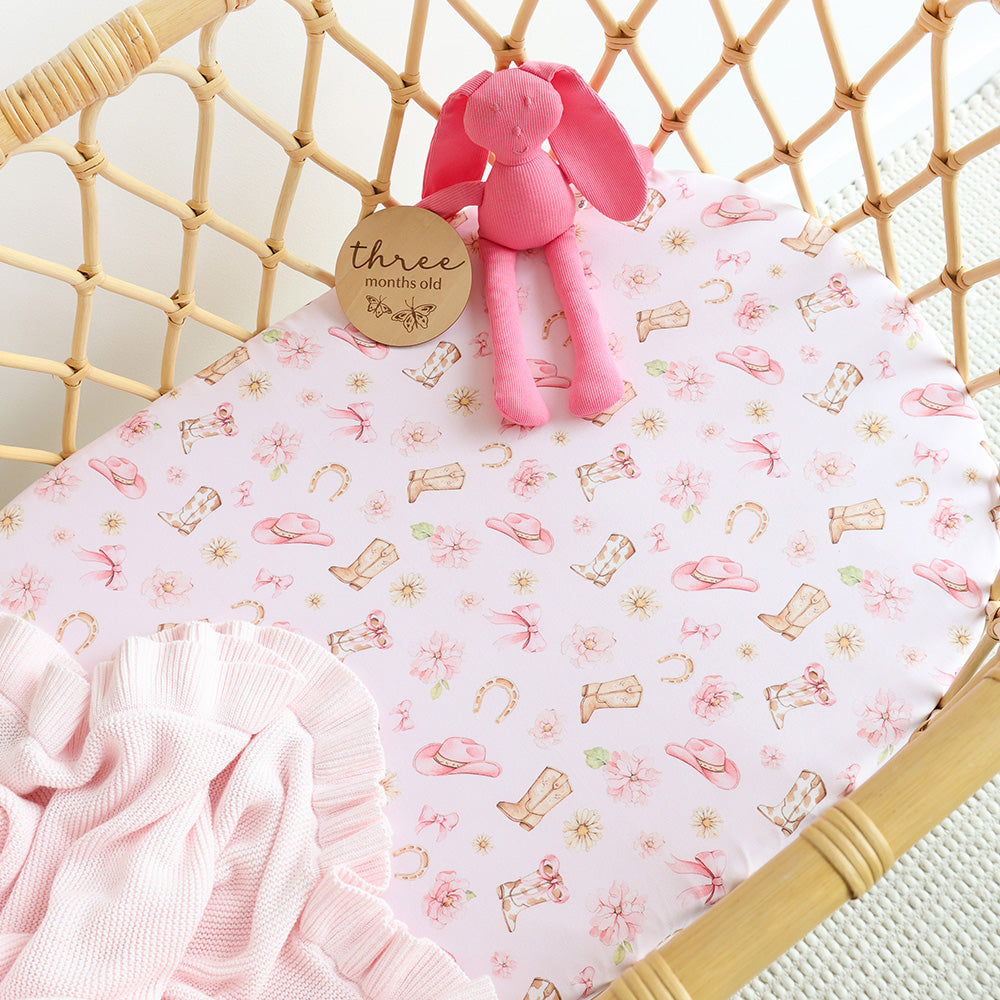 Boots & Bows Organic Bassinet Sheet / Change Pad Cover - View 4
