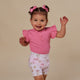 Candy Rib Short Sleeve Organic Bodysuit with Frill - Thumbnail 5