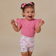 Candy Rib Short Sleeve Organic Bodysuit with Frill - Thumbnail 11