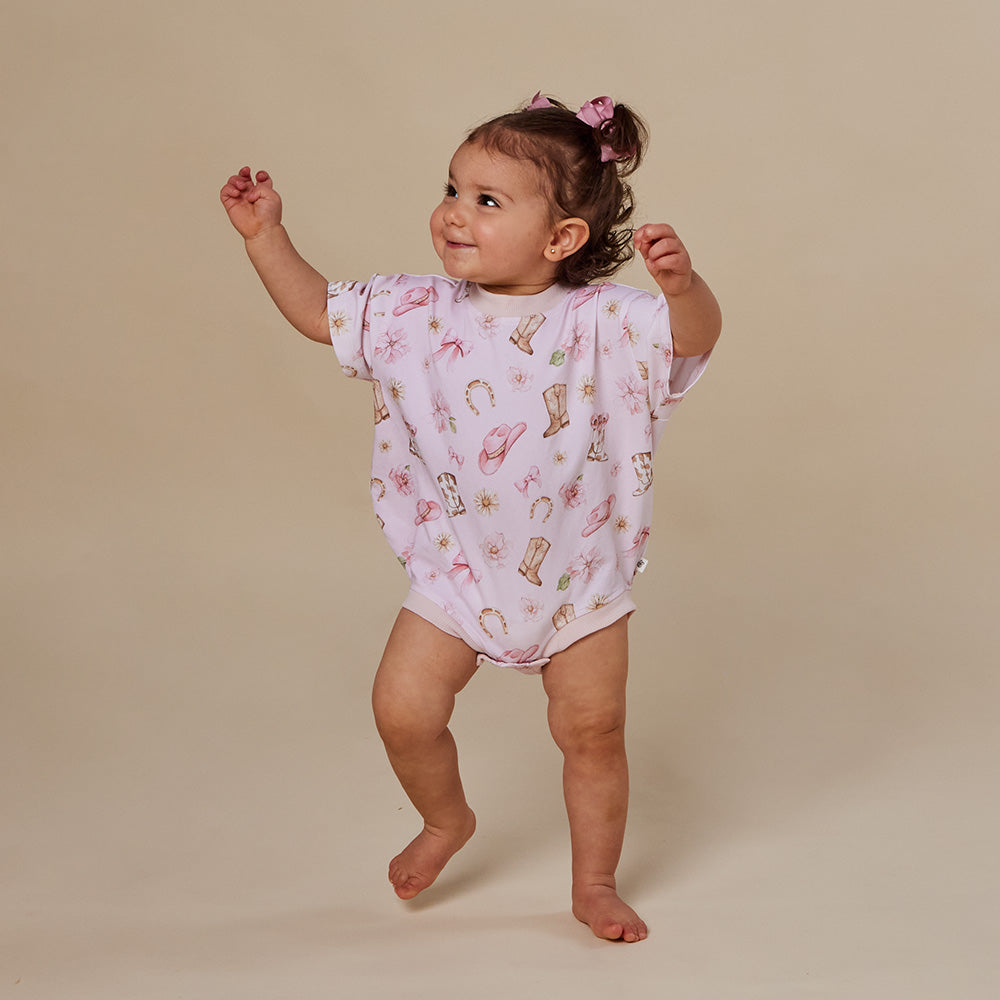 Boots & Bows Organic Oversized Romper - View 6