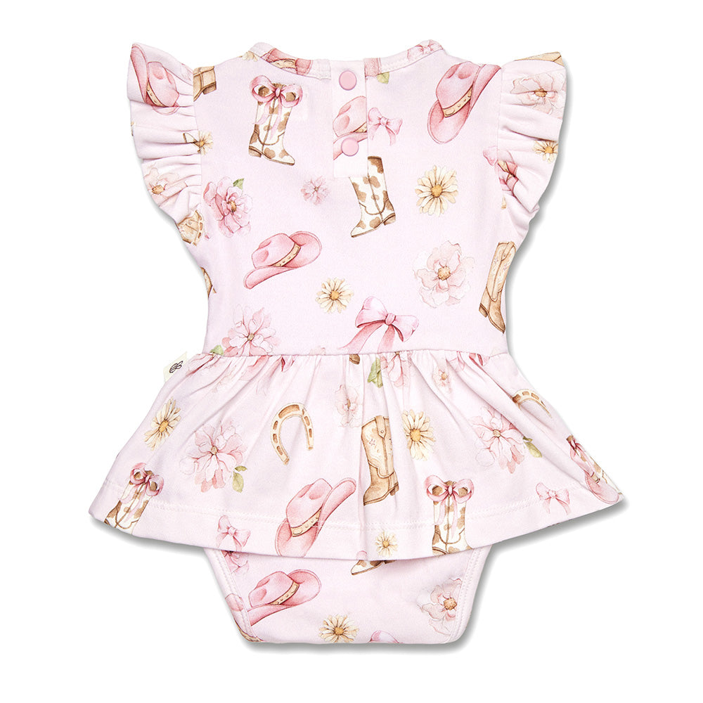 Boots & Bows Short Sleeve Organic Dress - View 22