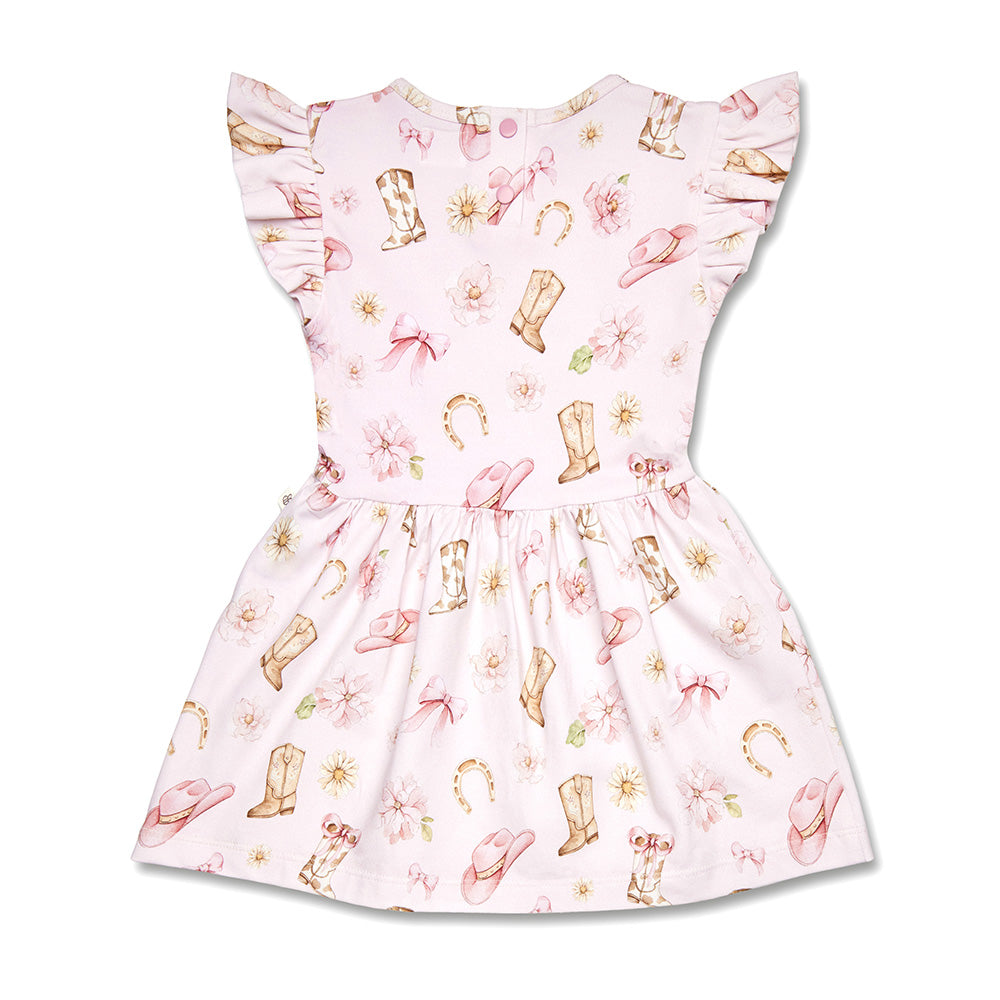 Boots & Bows Short Sleeve Organic Dress - View 23