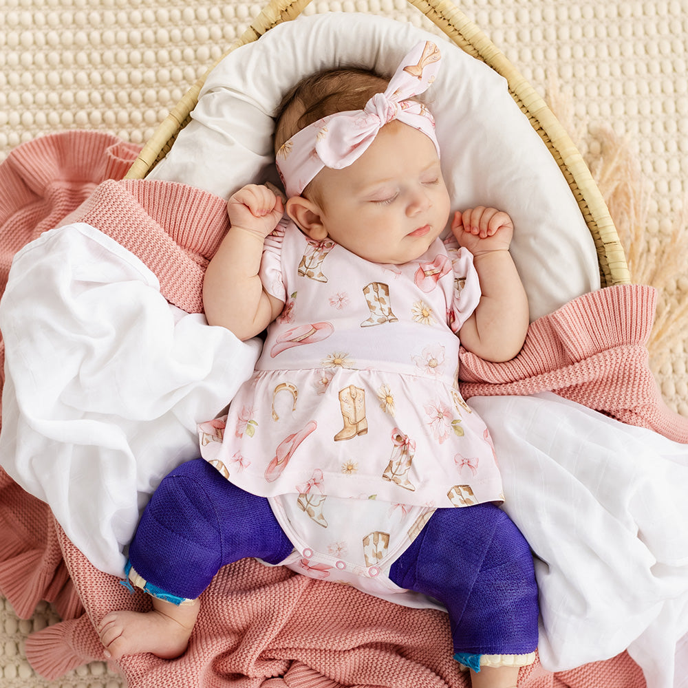 Boots & Bows Short Sleeve Organic Dress - View 3