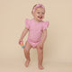 Bubblegum Short Sleeve Organic Bodysuit with Frill - Thumbnail 1