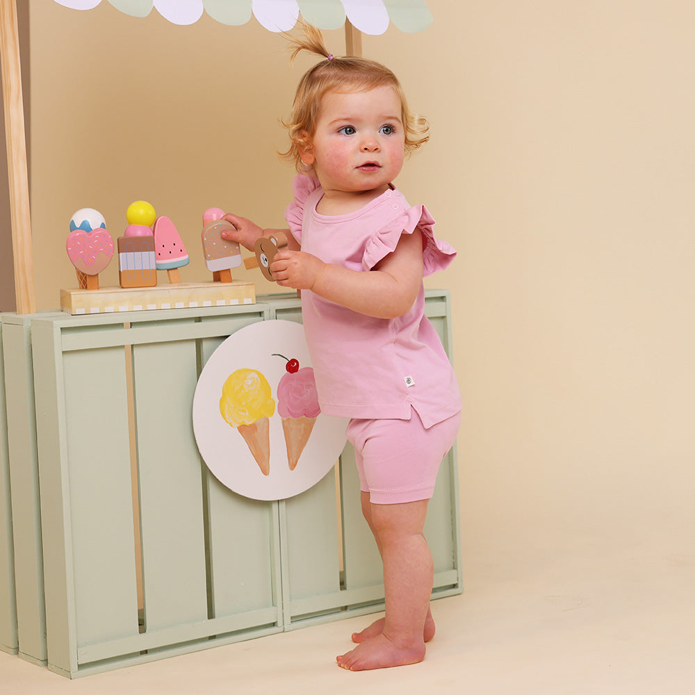 Bubblegum Organic T-Shirt with Frill - View 4