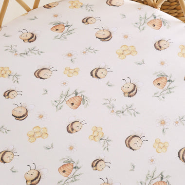 Bumblebees Organic Bassinet Sheet / Change Pad Cover | Snuggle Hunny
