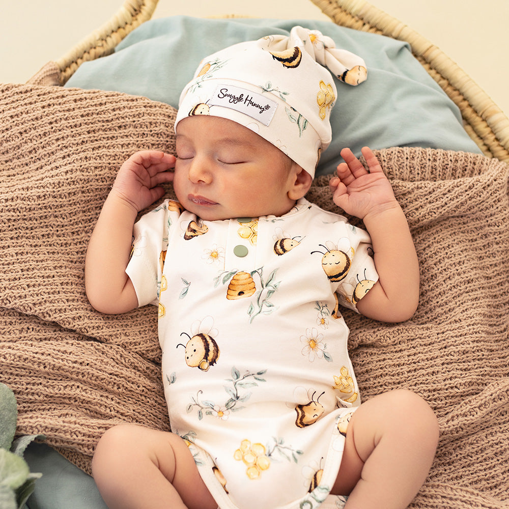 Bumblebees Short Sleeve Organic Bodysuit - View 1