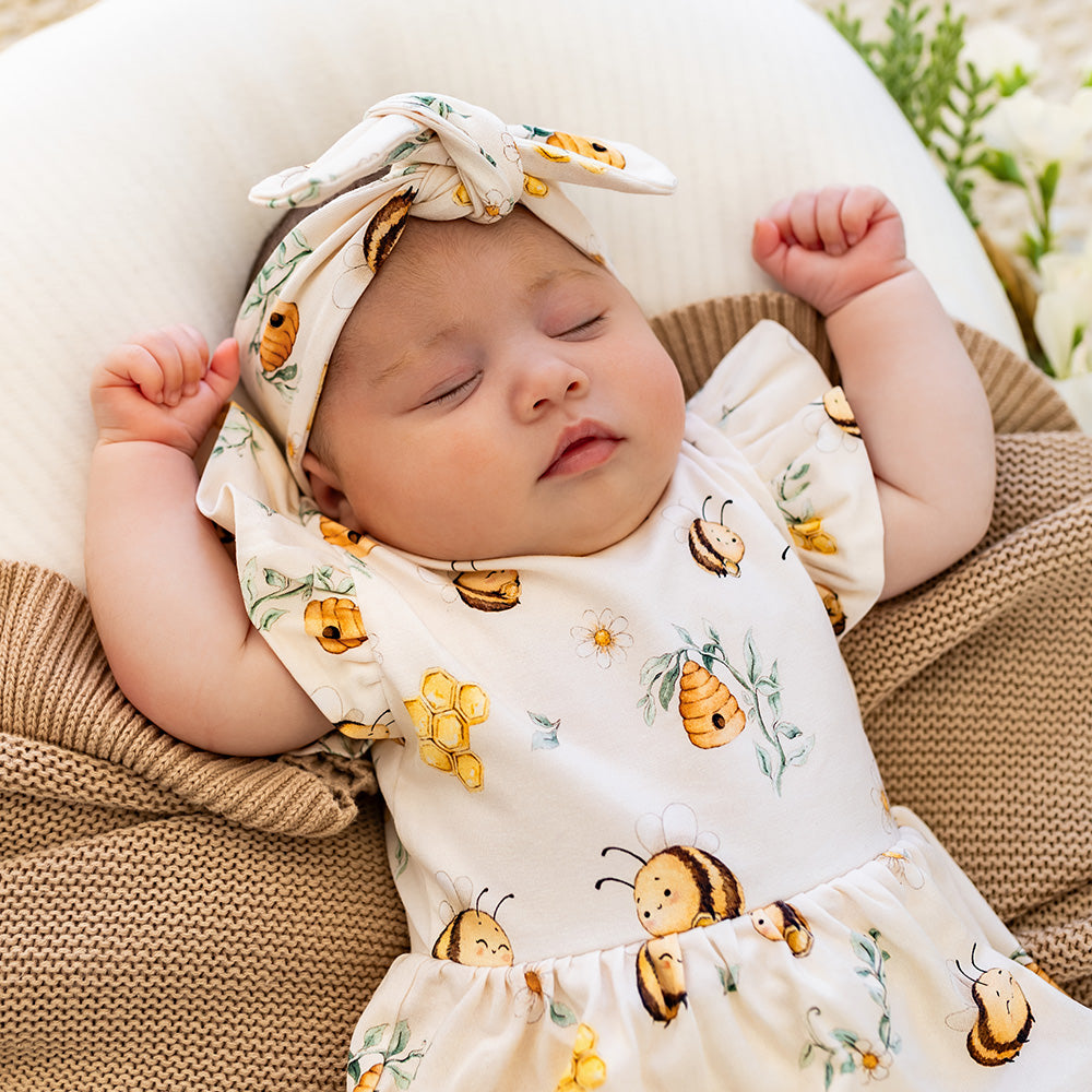 Bumblebees Short Sleeve Organic Dress - View 12
