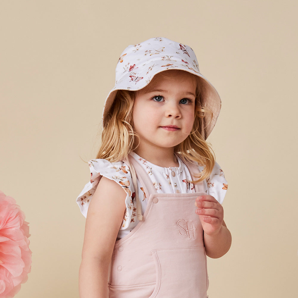 Butterfly Reversible Cotton Bucket Hat - View 4