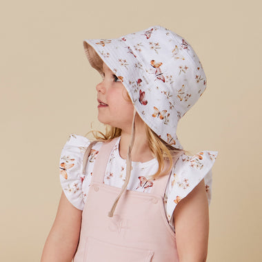 Butterfly Reversible Cotton Bucket Hat | Snuggle Hunny