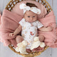 Butterfly Short Sleeve Organic Kimono Bodysuit - Thumbnail 4