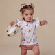 Butterfly Organic Short Sleeve Top with Frill - Thumbnail 4