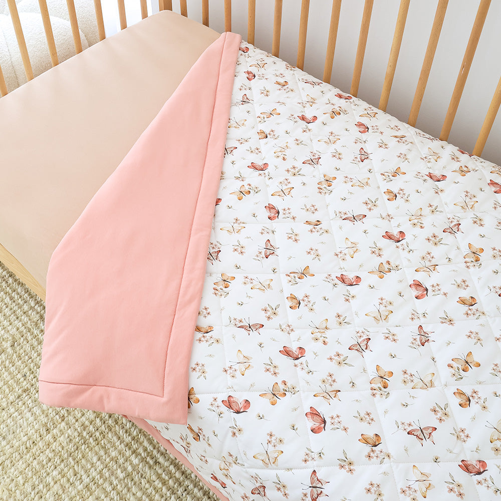 Butterfly Organic Cotton Cot Comforter - View 1