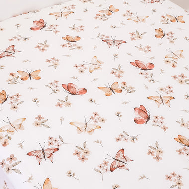 Butterfly Organic Cotton Fitted Sheet | Snuggle Hunny