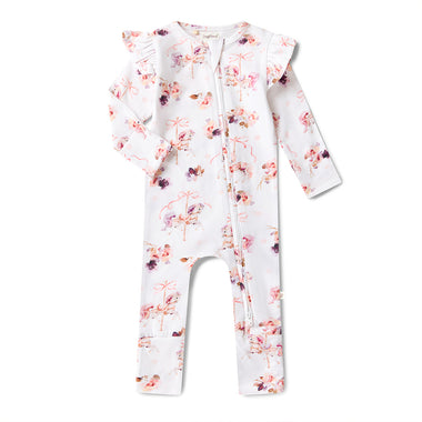Carousel Organic Snugglesuit Convertible Romper with Frill | Snuggle Hunny