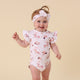 Carousel Short Sleeve Organic Bodysuit with Frill - Thumbnail 11