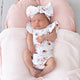 Carousel Short Sleeve Organic Bodysuit with Frill - Thumbnail 7