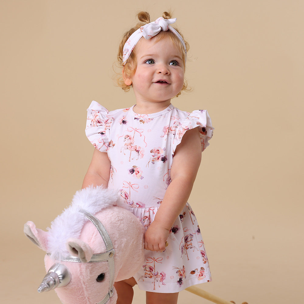 Carousel Short Sleeve Organic Dress - View 23
