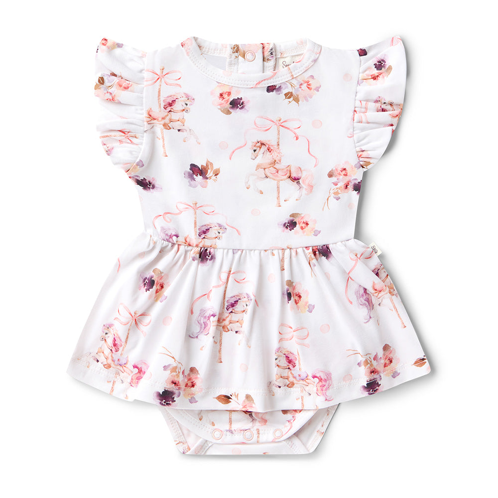 Carousel Short Sleeve Organic Dress - View 2