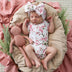 Cherry Blossom Short Sleeve Organic Kimono Bodysuit | Snuggle Hunny
