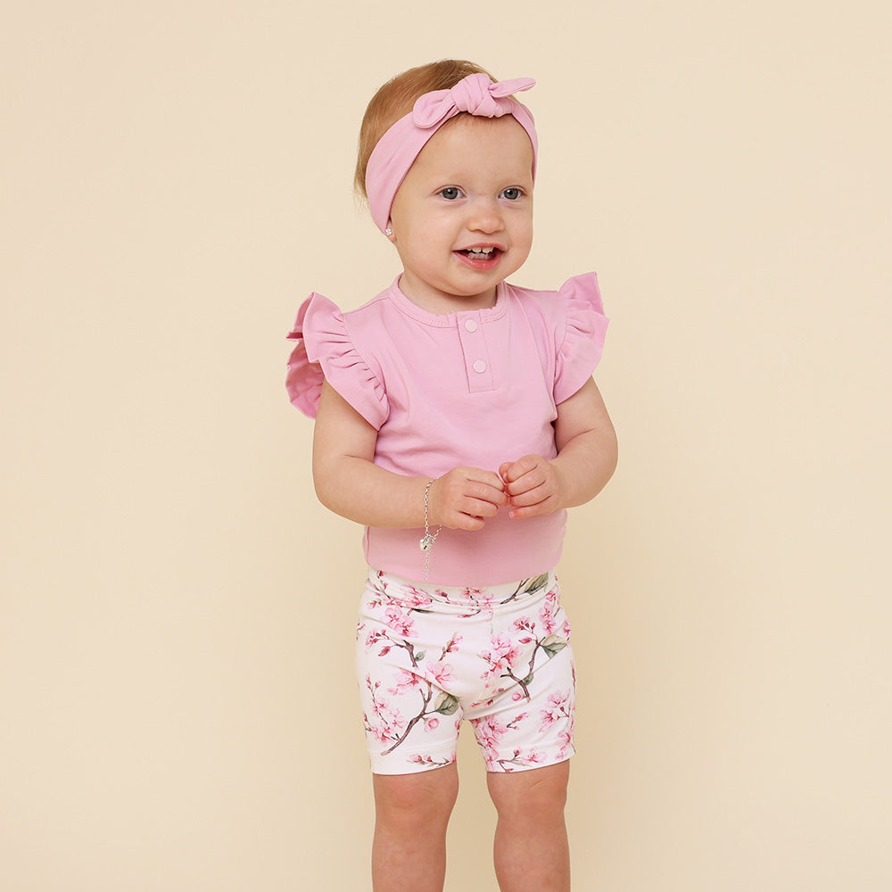 Cherry Blossom Organic Bike Shorts - View 6