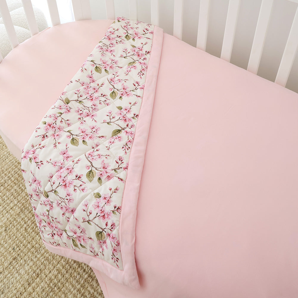 Cherry Blossom Organic Cotton Cot Comforter - View 4