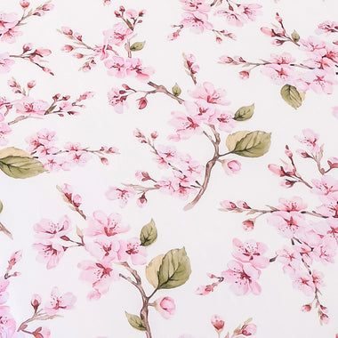 Cherry Blossom Organic Cotton Fitted Sheet | Snuggle Hunny