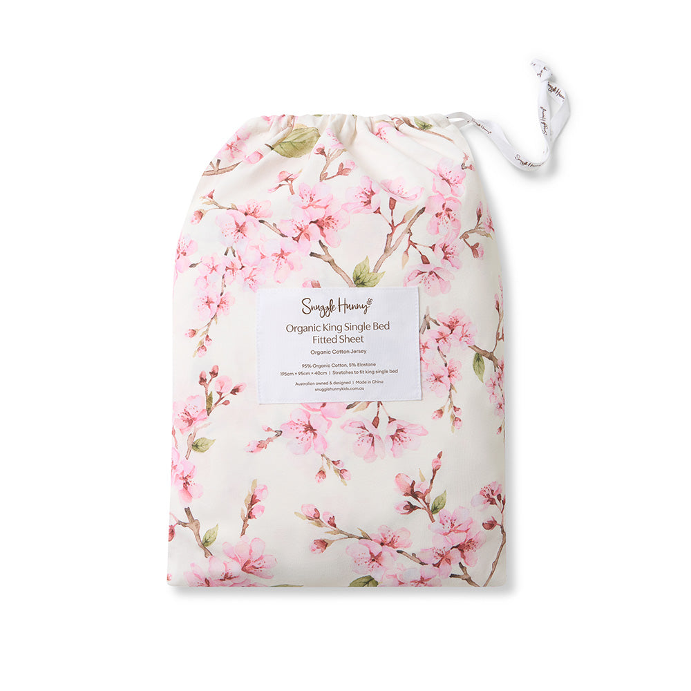 Cherry Blossom Organic Cotton Fitted Sheet - View 9