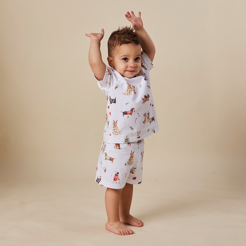 Christmas Pups Organic Kids PJ Set - View 4
