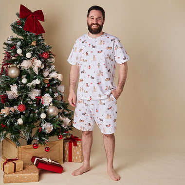 Christmas Pups Organic Mens PJ Set | Snuggle Hunny