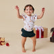 Christmas Pups Short Sleeve Organic Bodysuit with Frill - Thumbnail 9