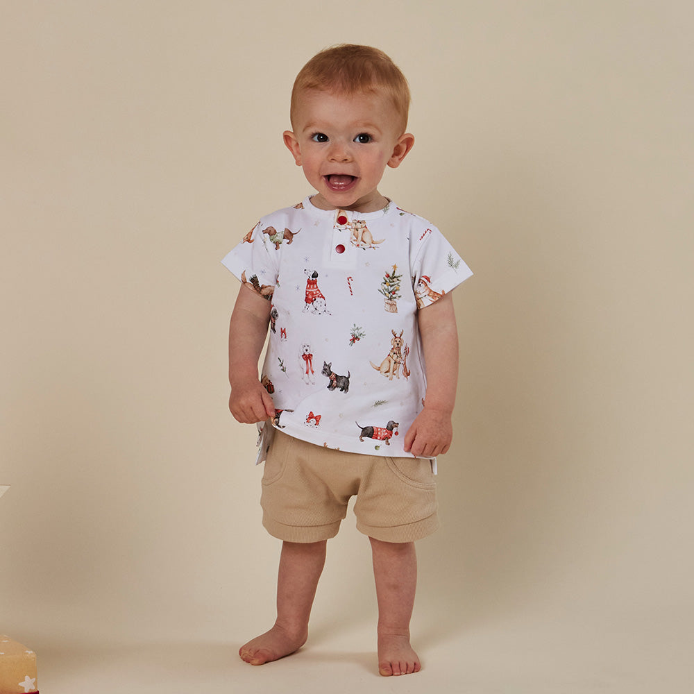 Christmas Pups Organic Short Sleeve Top - View 4