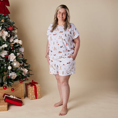 Christmas Pups Organic Womens PJ Set | Snuggle Hunny