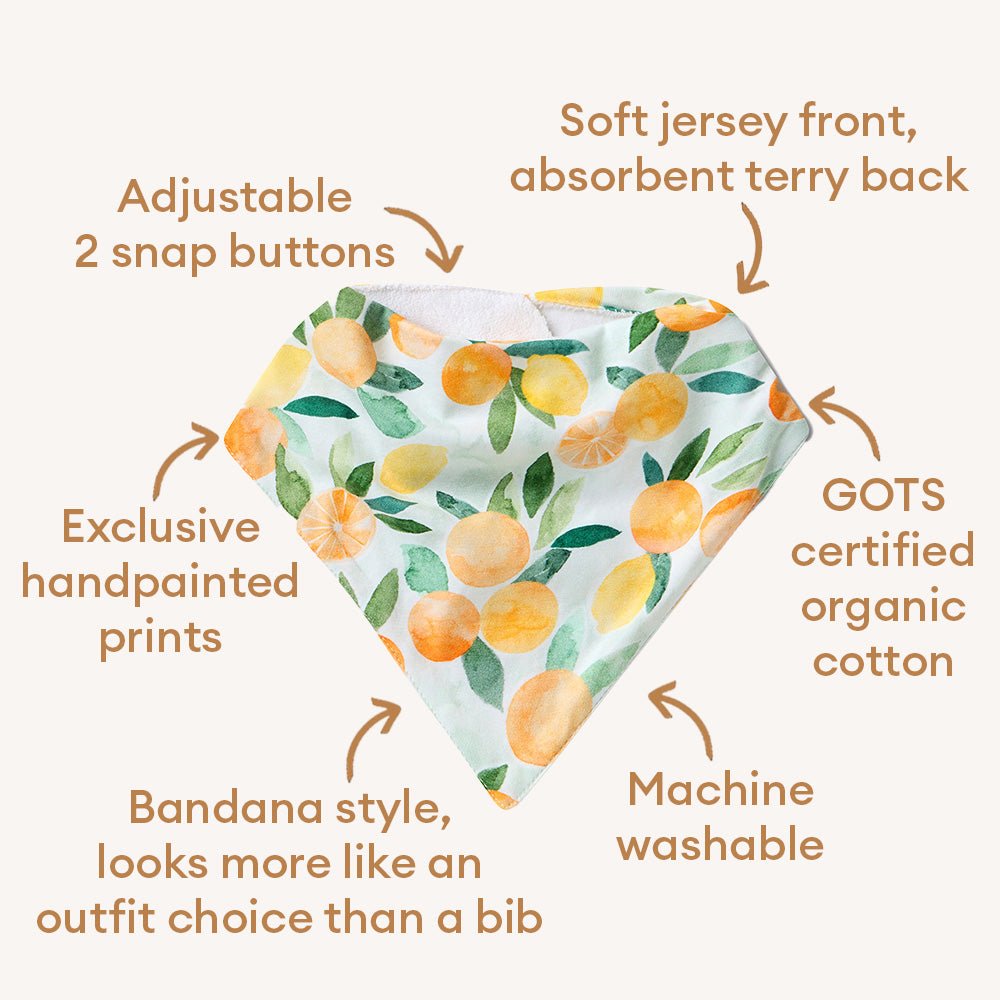 Citrus Squeeze Organic Dribble Bib - View 4