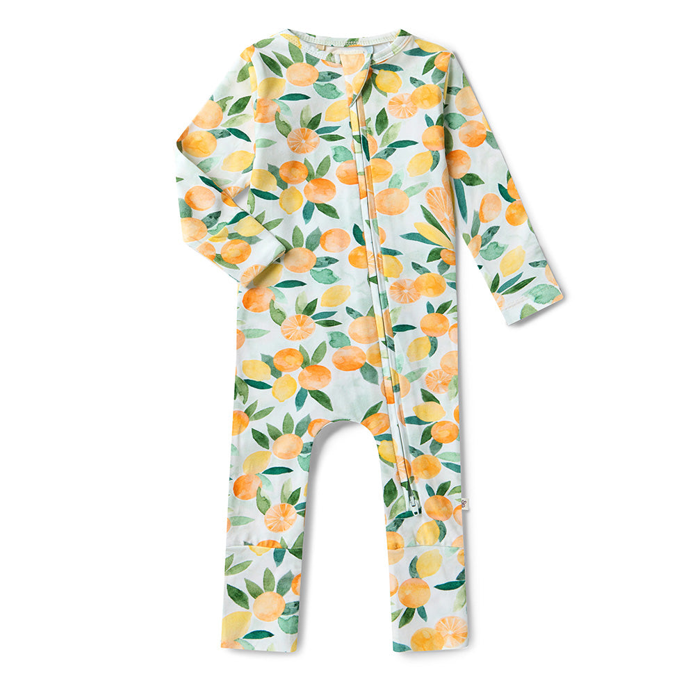 Citrus Squeeze Organic Snugglesuit Convertible Romper - View 2