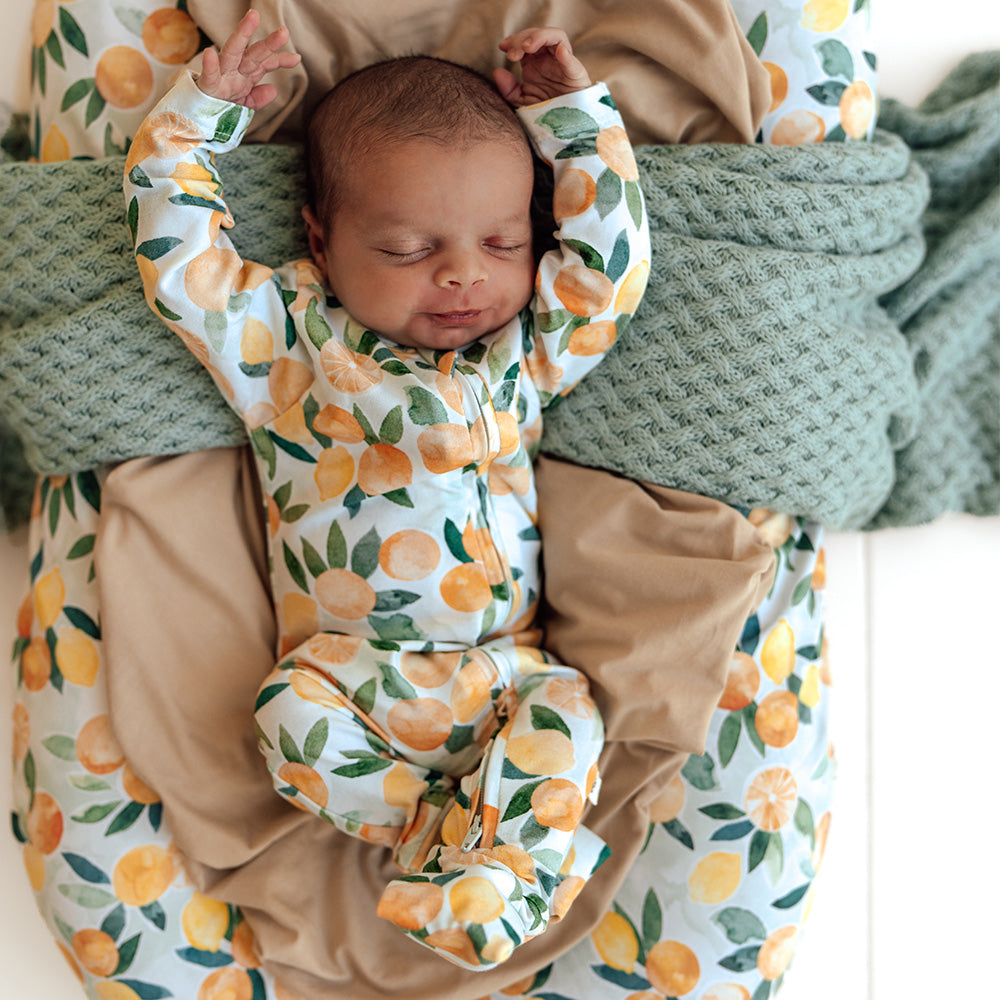Citrus Squeeze Organic Snugglesuit Convertible Romper - View 4