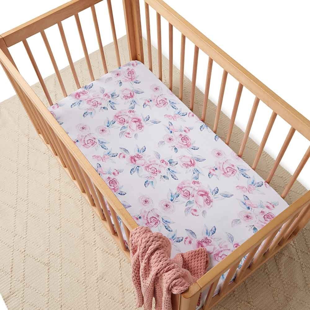 Lilac Skies Organic Fitted Cot Sheet - View 3