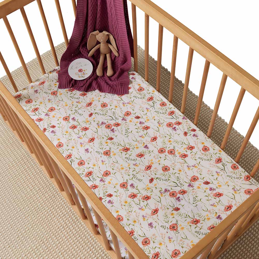 Meadow Organic Fitted Cot Sheet - View 1