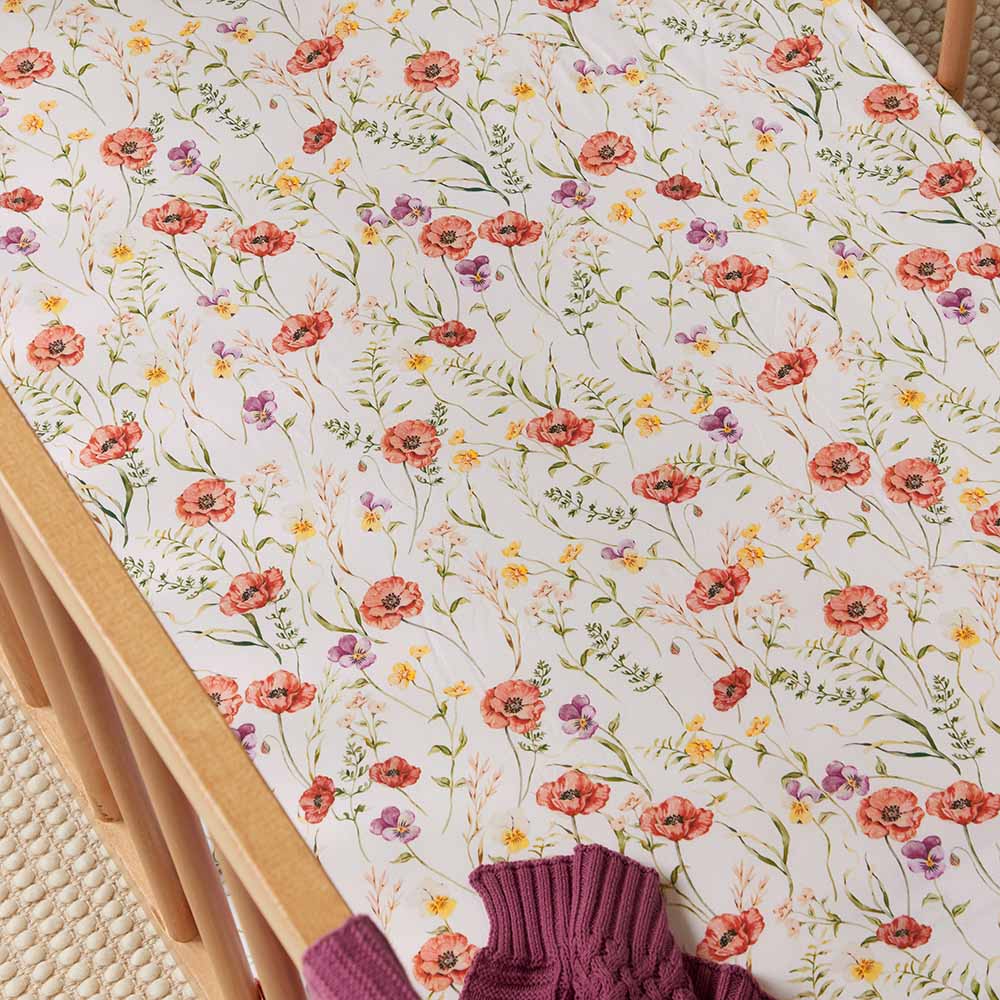 Meadow Organic Fitted Cot Sheet - View 2