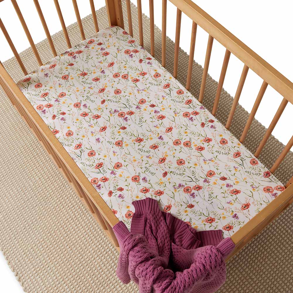 Meadow Organic Fitted Cot Sheet - View 3