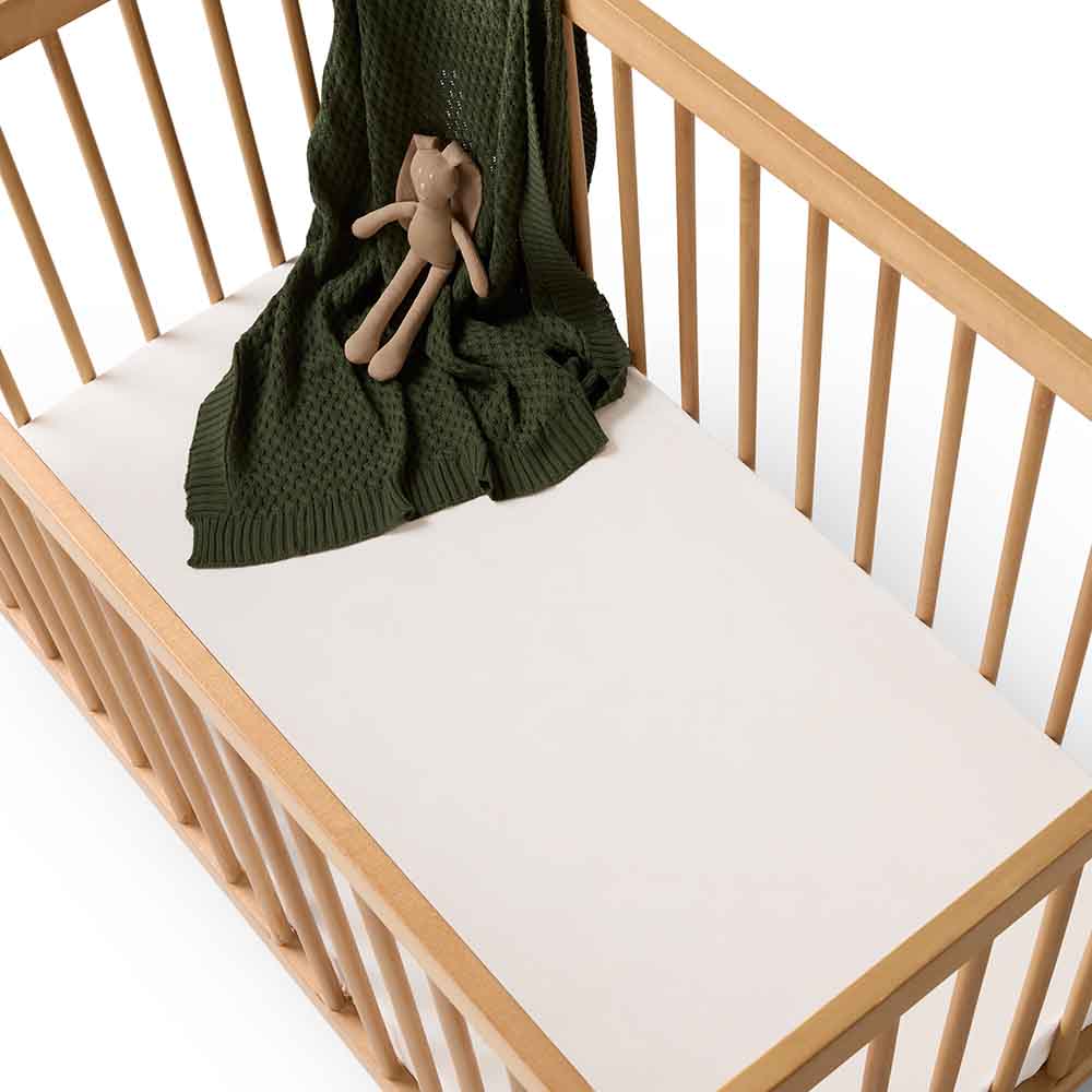 Milk Organic Fitted Cot Sheet - View 1