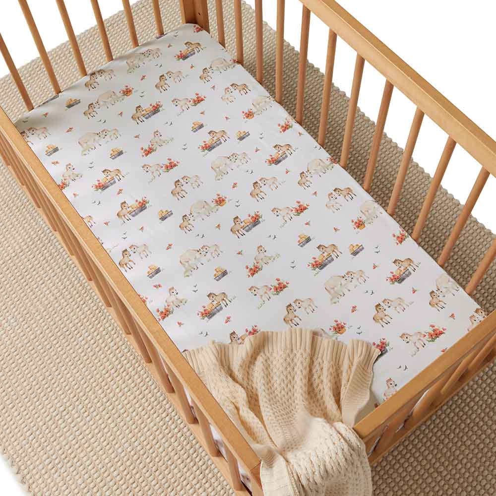 Pony Pals Organic Fitted Cot Sheet - View 3