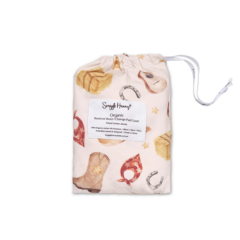 Cowboys Organic Bassinet Sheet / Change Pad Cover - View 8
