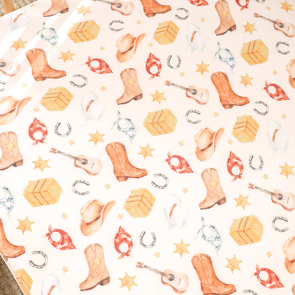 Cowboys Organic Fitted Cot Sheet - View 2